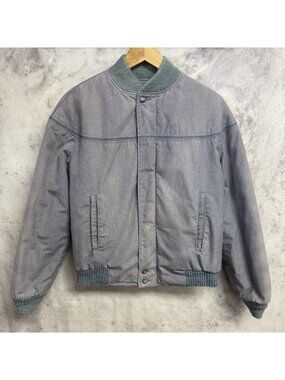 Vintage Derby of San Francisco Bomber Jacket Mens 36 Gold Paisley Liner